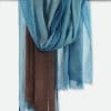 BORDERED EARTH SCARF IN HAND DYED CASHMERE