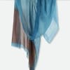 BORDERED EARTH SCARF IN HAND DYED CASHMERE