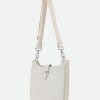 GIA ITALIAN LEATHER CROSSBODY BAG IN BUTTER WHITE