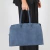 ARDEN HANDBAG IN ITALIAN SUEDE BLUE