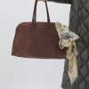 ARDEN HANDBAG IN ITALIAN SUEDE DARK BROWN