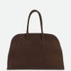 ARDEN HANDBAG IN ITALIAN SUEDE DARK BROWN