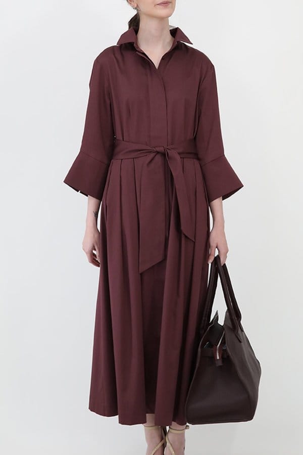 DRIFT DRESS IN ITALIAN SATEEN COTTON