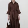 DRIFT DRESS IN ITALIAN SATEEN COTTON