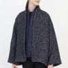 ELENA WOOL JAQUARD & GOOSE DOWN TWO PIECE COAT SET IN NAVY