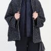 ELENA WOOL JAQUARD & GOOSE DOWN TWO PIECE COAT SET IN NAVY