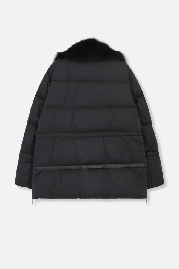 TOSCANA SHEARLING & GOOSE DOWN ITALIAN COAT
