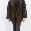 TOSCANA SHEARLING & GOOSE DOWN ITALIAN COAT